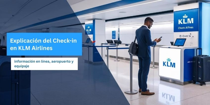 Explicación del Check-in en KLM Airlines - información en línea, aeropuerto y equipaje